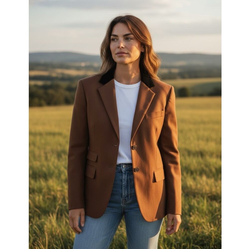 Lauren Ralph Lauren wool equestrian blazer made in the USA 12